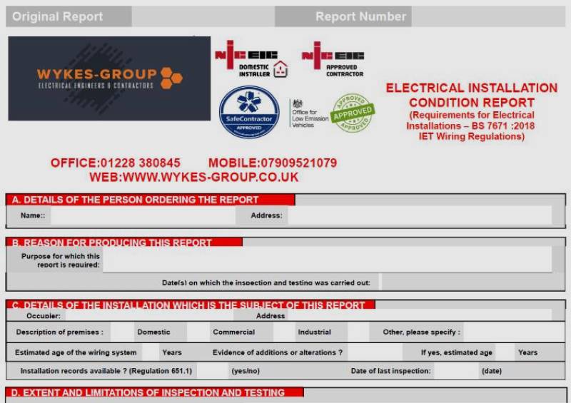 Electrical Installation Condition Reports in Carlisle, Cumbria